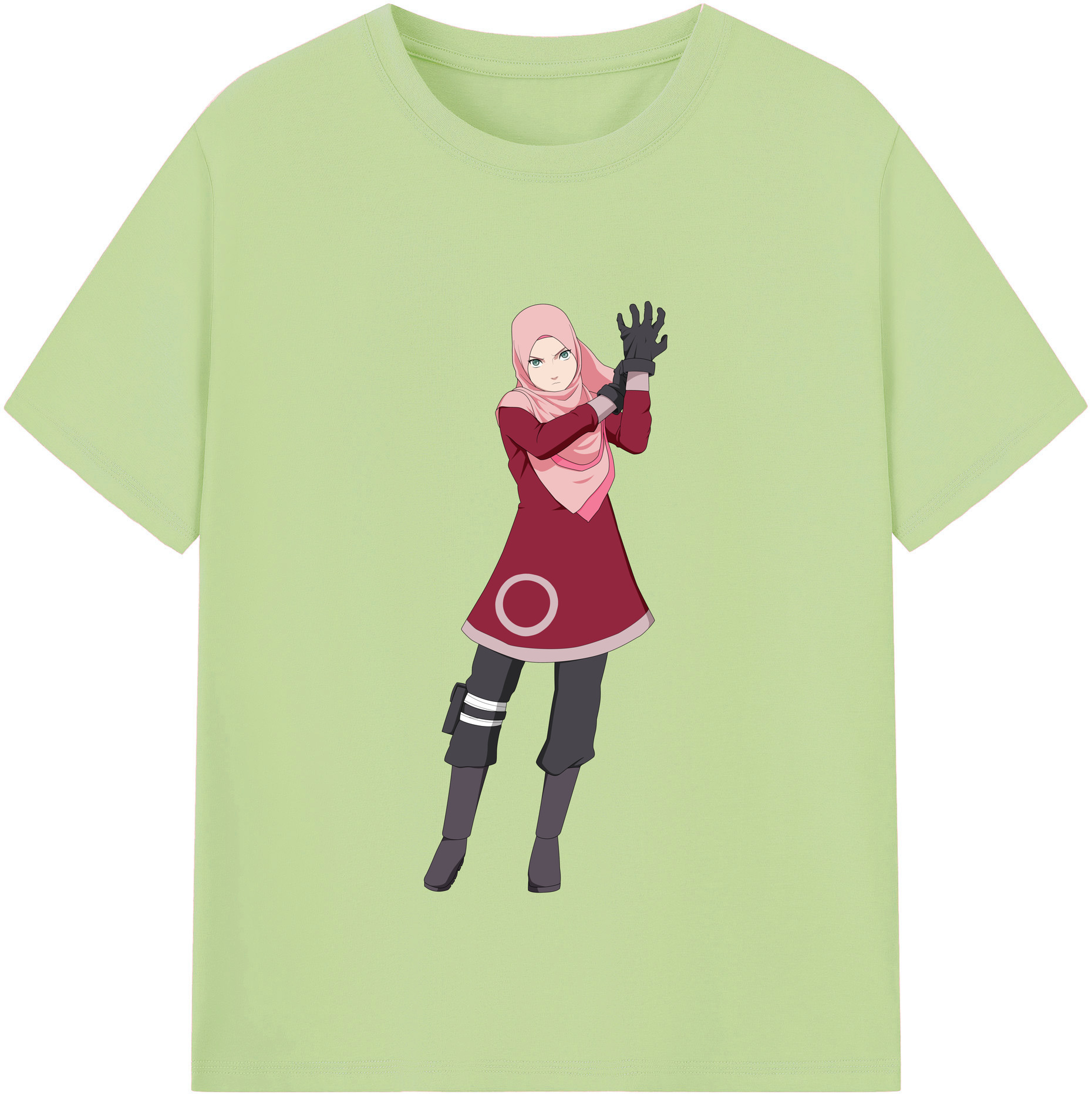 （画像用） NARUTO -ナルト- 春野サクラ Haruno Sakura 綿100％半袖Tシャツ（フロントプリント）